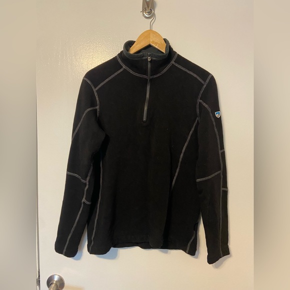 Kuhl Sweaters - Womens KUHL Revel 1/4 Zip Black Pullover Sweatshirt Size Medium